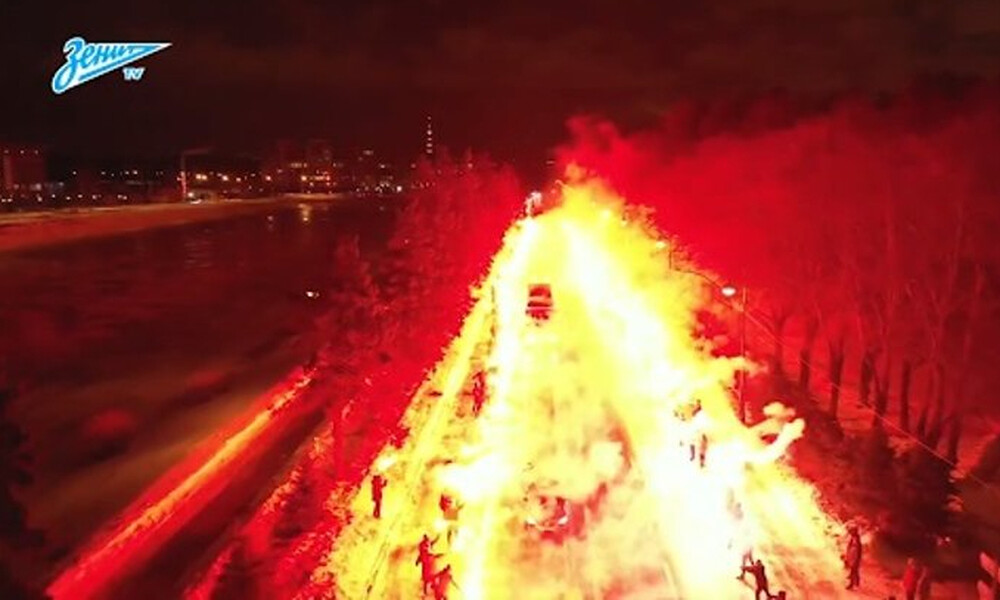 Απίστευτοι οπαδοί: Με&#8230; -8 βαθμούς «έκαψαν» την πόλη για να περάσει το πούλμαν! (+video)