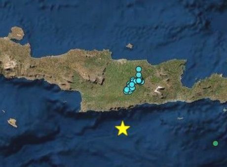 Σεισμός 5,7 ρίχτερ νότια της Κρήτης,  κοντά  σε&#8230; Ιεράπετρα (+videos)