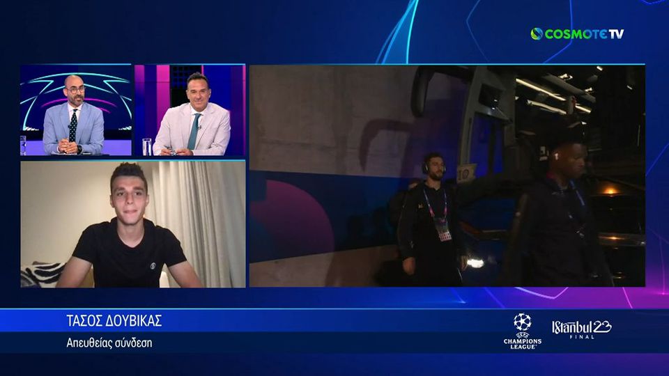 Ο Τάσος Δουβίκας στην COSMOTE TV για τον τελικό του Τσάμπιονς Λιγκ (video)