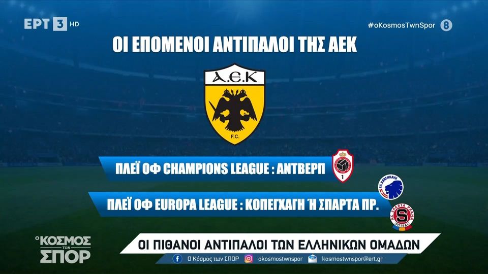 Οι πιθανοί αντίπαλοι των ελληνικών ομάδων  (video)