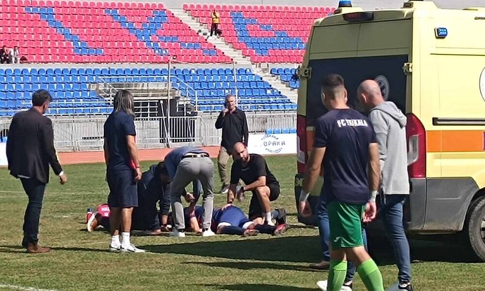 Γ&#8217; Εθνική: «Πάγωσαν» στα Τρίκαλα &#8211; Κατέρρευσε ποδοσφαιριστής και μεταφέρθηκε στο νοσοκομείο (+vids)